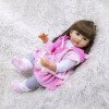 Силиконовая Коллекционная Кукла Реборн Reborn Девочка Милана ( Виниловая Кукла ) Высота 55 См