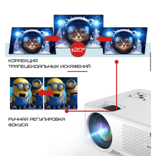 Проектор Портативный Мультимедийный 2800 lumen Cheerlux C9 Android c WIFI Cheerlux