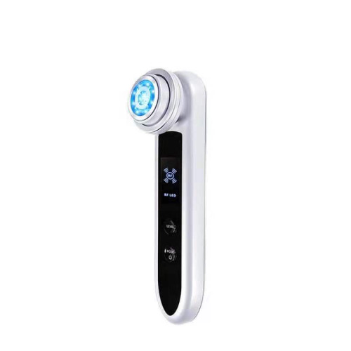 Мікрострумовий Масажер Для Обличчя з Функцією RF + EMS + LED Терапія і Охолодження Білий Black Owl