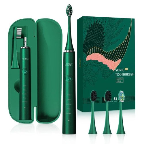 Электрическая Звуковая Зубная Щетка Seago SG972 Sonic Взрослая Зелёная Seago