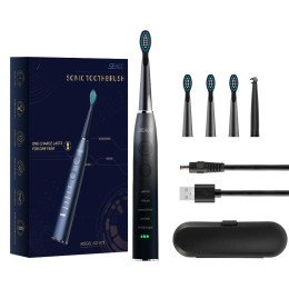 Электрическая Зубная Щетка Звуковая Seago SG575 Sonic Взрослая Чёрная Seago