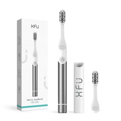 Звуковая Зубная Щетка Электрическая 2 Режима + 2 Насадки XFU XF21 Серебро XFU