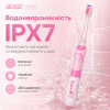 Детская Электрическая Зубная Щетка Звуковая с LED Подсветкой 4 Насадки Seago SG977 Sonic Розовая