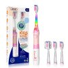 Детская Электрическая Зубная Щетка Звуковая с LED Подсветкой 4 Насадки Seago SG977 Sonic Розовая