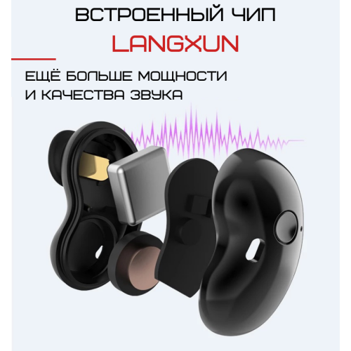 Бездротові Bluetooth Навушники Вкладиші З Вбудованим Чіпом Langxun Білі Mai