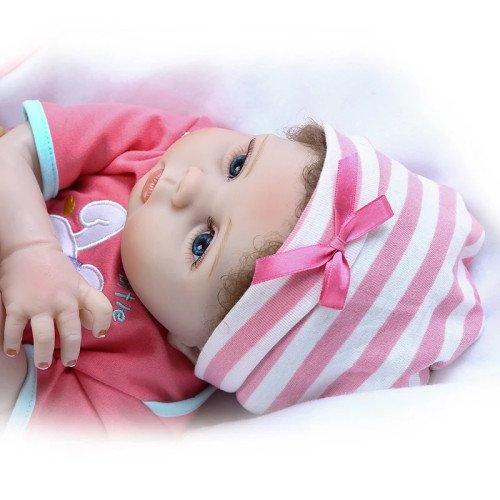 Силиконовая Коллекционная Кукла Реборн Reborn Девочка Нана ( Виниловая Кукла ) Высота 55 см Reborn Dolls