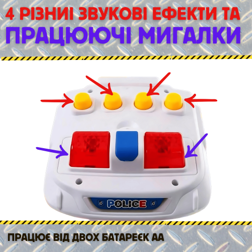 Игровой Набор Полиция 2в1 Детский Гараж Для Машинок Полицейский Участок Паркинг Две Машинки и Вертолет со Светом и Звуком Combuy