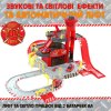 Ігровий Набір Пожежника Дитячий Гараж Для Машинок з Парковкою та Ліфтом на 3 поверхи "Пожежна Станція" Три Машинки зі Світлом та Звуком