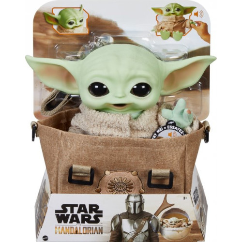 Малыш Йода Игрушка Мандалорец Со Звуком Грогу в Сумке Интерактивный Star Wars Mattel Original Mattel