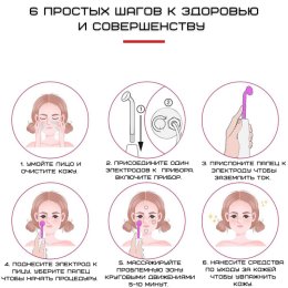 Дарсонваль Для Лица и Волос 4 Электрода Аппарат Дарсонвализации Для Ухода За Кожей в Домашних Условиях