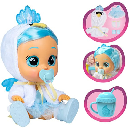 Край Беби Сидней Кукла Плакса Голубые Волосы Cry Baby Sydney 30 см IMC Toys