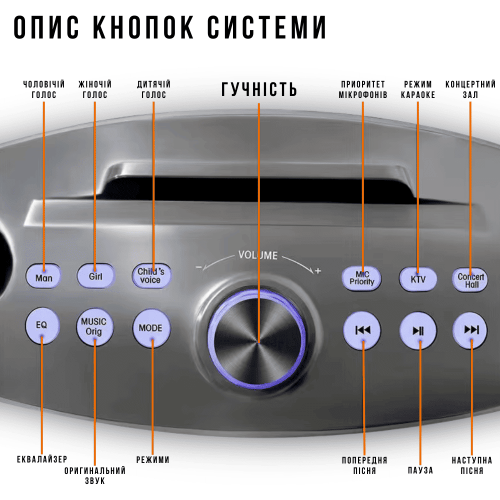 Портативная Беспроводная Караоке Система с Двумя Микрофонами SDRD Блютуз Колонка с Поддержкой 3D Stereo и Функцией Изменения Голоса SD306 Plus SDRD