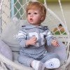 Силиконовая Коллекционная Кукла Реборн Большая Reborn Мальчик Мирон ( Виниловая Кукла ) Высота 75 см