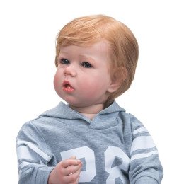 Силиконовая Коллекционная Кукла Реборн Большая Reborn Мальчик Мирон ( Виниловая Кукла ) Высота 75 см