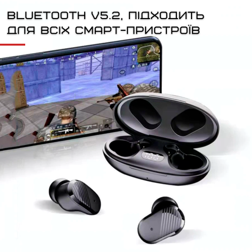 Беспроводные Bluetooth Наушники Вкладыши TWS Вакуумные со Встроенным Чипом JL Sainyer А68 Чёрные Sainyer