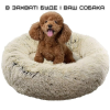 Лежанка Для Собак и Кошек Мягкая Пуфик Подушка Круглый Глубокий Для Домашних Животных 60 см