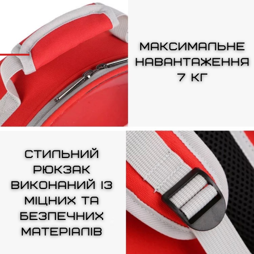 Рюкзак Переноска Для Кота с Прозрачными Стенками Сумка Рюкзак Для Животных до 7 кг Красная Zmaker