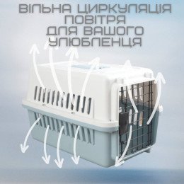 Переноска Для Котів та Собак 58*37*37 см Контейнер Для Авіа Перельотів та Транспортування Тварин з Металевими Кріпленнями та Дверями + Замок до 12 кг