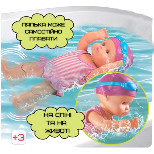 Плавающая Кукла Интерактивная Для Ванной Шарнирные Ножки Swimming Doll Девочка Плавчиха 33 см SV Toys