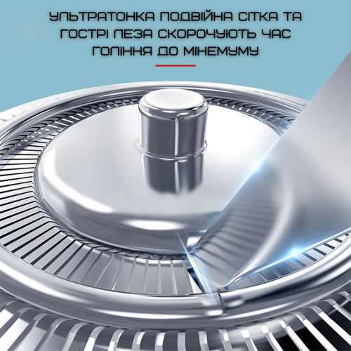 Мужская Электробритва 6in1 Роторная Для Сухого и Влажного Комплексного Бритья с Плавающими 4D Головками Триммер + Машинка Для Стрижки + Массаж Водонепроницаемая IPX6 Серебро KIT