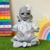 Силиконовая Коллекционная Кукла Реборн Инопланетянин Девочка Миральдина ( Виниловая Кукла Пришелец ) Высота 35 см