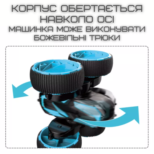 Трюковая Машинка Перевертыш Скоростная с LED Подсветкой и Вращающимся Корпусом Радиоуправляемая Машинка на Аккумуляторе MKB Fancy Flip MKB