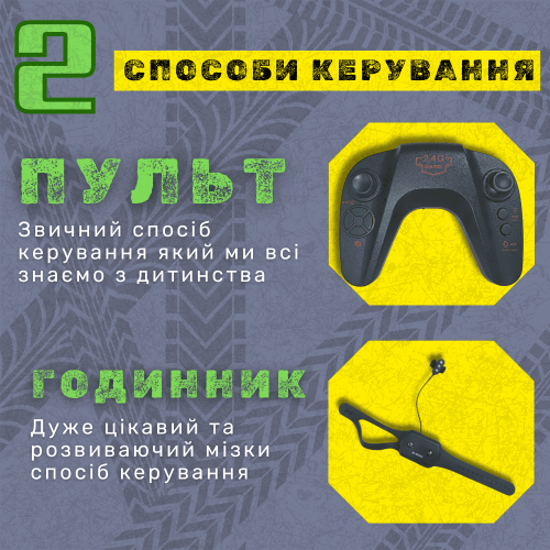 Трюкова Машинка Перевертень з Годинником та Пультом Управління Всюдихід Позашляховик з Паром Музикою та LED Підсвічуванням + Обертання на 360° Демо Режим та Дрифт Stunt Car JC03 STUNT CAR