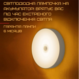 Беспроводной Светильник с Датчиком Движения Электрическая Автономная Лампочка Фонарик на Аккумуляторе Три Метода Крепления IIL