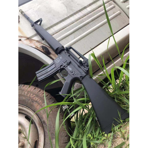 Оружие на Орбизах M16 Орбиган Гель Бластер Премиум Качества Электрический Автомат с Аккумулятором BB Чёрный BB