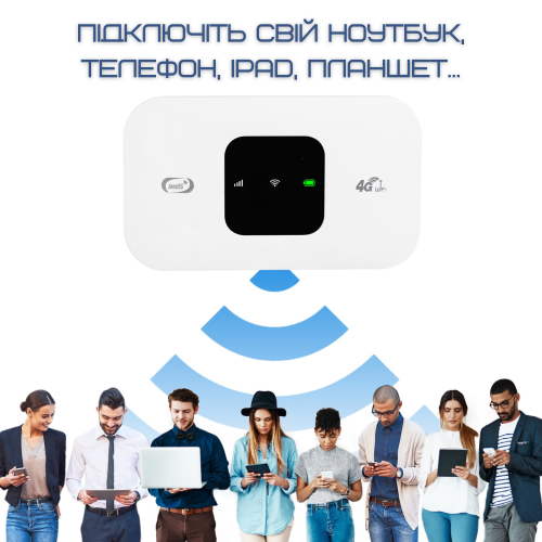 Мобильный Роутер Маршрутизатор MIFI 4G Переносной Модем Для Подключения к Интернету Под Сим Карту с Аккумулятором 150 Mbps YIIOT
