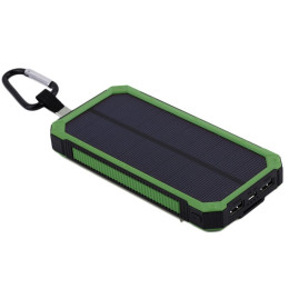 Портативный Повербанк 2в1 30000 mAh Внешний Аккумулятор в Защищенном Корпусе с Солнечной Батареей и Креплением Для Рюкзака + Мощный Фонарь и LED Индикатор DEJI S30 DEJI