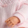 Виниловая Коллекционная Испанская Кукла Ллоренс Новорождённый Пупс 45 см Анатомическая Девочка в Розовой Одежде с Соской Llorens 