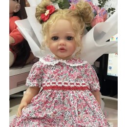 Силиконовая Коллекционная Кукла Реборн Reborn Девочка Лили Полностью Анатомическая ( Виниловая Кукла ) Высота 55 см
