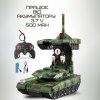 Игрушка Робот Трансформер Танк на Радиоуправлении со Светом и Звуком + Вращение на 360° на Аккумуляторе Зеленый