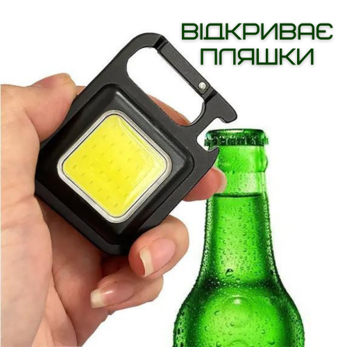 Портативний Замок Ліхтарик Кишеньковий 4в1 на Магніті та Акумуляторі TYPE-C зі Складною Підставкою Чорний YIIOT