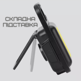 Портативний Замок Ліхтарик Кишеньковий 4в1 на Магніті та Акумуляторі TYPE-C зі Складною Підставкою Чорний