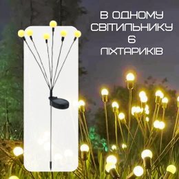 Светильник Лампочка LED Для Сада Декоративный Водонепроницаемый Фонарь Для Клумбы На Дачу 2в1 с Датчиком Света на Солнечной Батарее IPX5 YIIOT