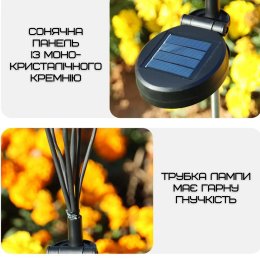 Светильник Лампочка LED Для Сада Декоративный Водонепроницаемый Фонарь Для Клумбы На Дачу 2в1 с Датчиком Света на Солнечной Батарее IPX5 YIIOT