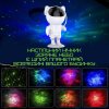 Проектор Ночник Космонавт Лазерный Светильник для Детей и Взрослый Звездное Небо и Галактика Астронавт с Пультом Lonvis Белый