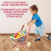 Игровой Набор Тележка с Продуктами Детская 52 Предмета + Игрушечные Деньги + Терминал Розовая