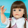 Силіконова Колекційна Лялька Реборн Reborn Дівчинка Власта Повністю Анатомічна (Вінілова Лялька) Висота 55 см