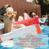 Водный Бластер на Аккумуляторе Мощный Электрический Пистолет Водяной с LED Экраном и Автоматическим Насосом Для Детей и Взрослых Zone Z One Оранжевый 0001