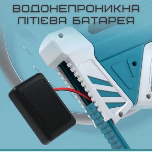 Водяной Автомат Электрический на Аккумуляторе Портативный Детский Водный Бластер с Автоматическим Насосом Superior Голубой Combuy