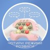 Электронный Поп Ит Антистресс Портативный Детская Развивающая Игрушка Беспроводная 4 Режима и Подсветка Pop It Pro Розовый 
