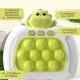 Електронний Поп Іт Про 4 Режима + Підсвічування Портативна Бездротова Інтерактивна Розвиваюча Іграшка Антистрес Pop It Pro Бегемот