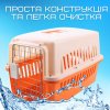 Переноска Для Котів та Собак 48*32*30 см Контейнер Для Авіа Перевезень Тварин з Металевими Кріпленнями та Дверями + Замок до 9 кг Помаранчевий
