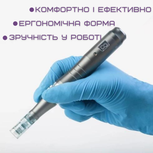 Беспроводной Дермапен Dr. Pen 6 Режимов Дермаштамп Для Фракционной Мезотерапии Электрический Мезороллер На Аккумуляторе M8 Серый Dr.Pen