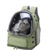Рюкзак Для Кота с Прозрачными Стенками 42*34*27 см Переноска Для Путешествий с Животными до 7 кг MoorPet Зеленая
