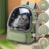 Рюкзак Для Кота с Прозрачными Стенками 42*34*27 см Переноска Для Путешествий с Животными до 7 кг MoorPet Зеленая