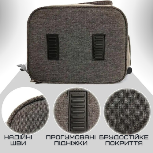 Прозрачный Рюкзак Переноска Для Кошек 42*34*27 см Сумка с Иллюминатором Для Перевозки Животных до 7 кг MoorPet Серая MoorPet